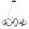 Maxim Lighting Curlicue 8-Light 35" Wide Black / Polished Nickel Pendant Light 35108CDBKPN - alternate 1